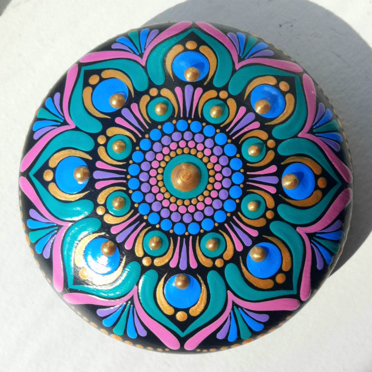 4" Glitz Mandala Stone