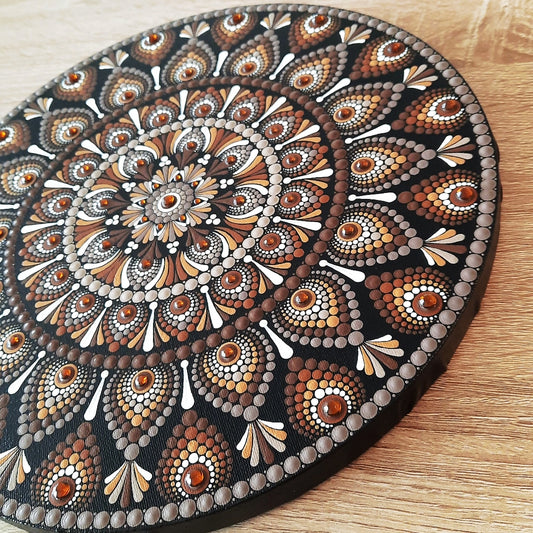 12" Brown Beige Mandala